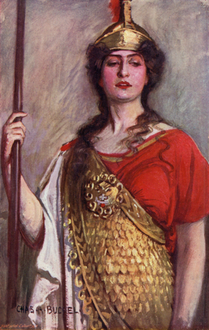 Pallas Athene, Miss Constance Collier (colour litho)