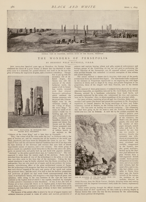 Wonders of Persepolis, Iran (engraving)