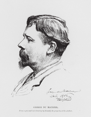 George Du Maurier, Self-portrait (litho)