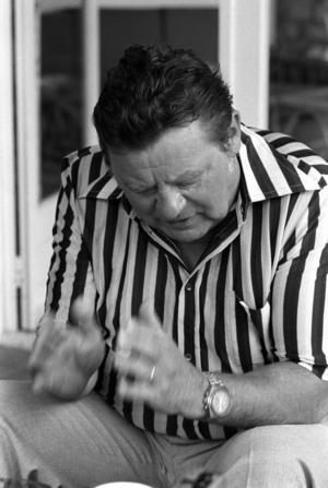 Franz Josef Strauss (GER CSU) in his holiday home in southern France,..., 1976 (photo)