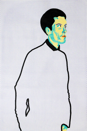 Passager 6, 2020 (acrylic on screen-printed Japanese paper)