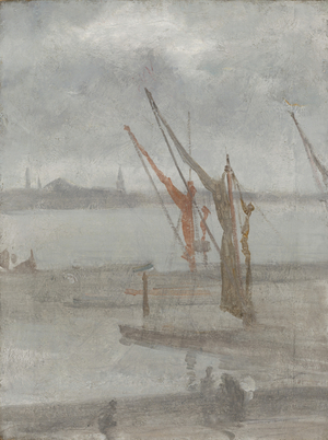 Grey and Silver: Chelsea Wharf, c.1864-68 (oil on canvas)