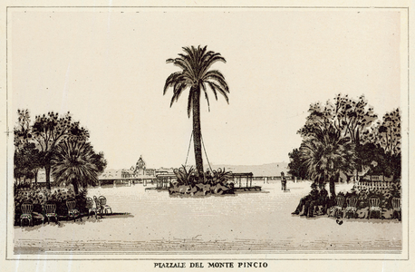 Roma: Piazzale Del Monte Pincio (litho)