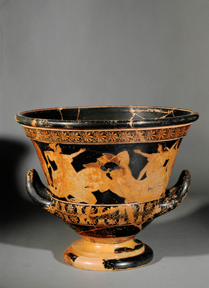 Red-figured Attic crater, called crater of Antaios …