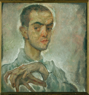 Painter Egon Schiele (painting on canvas)