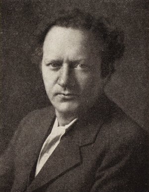 Sir Jacob Epstein, American-British sculptor (b/w photo)