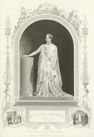 Mrs Warner as Hermione, The Winter's Tale, Act V, scene i (engraving)