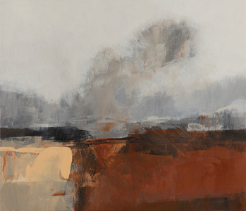 Landform - Autumn, 2017 (mixed media on panel)