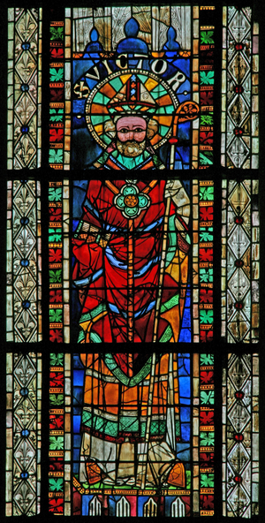 Window w207 depicting St Victor (stained glass)