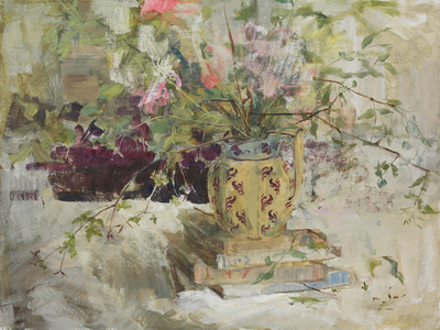 Jug and Dark Block, 2004 (Oil on Panel)