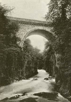 Eaux-Chaudes, Pont d'Enfer (b/w photo)
