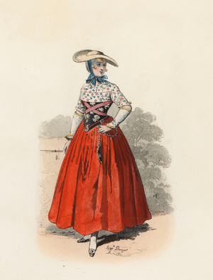 Dutch gardener woman ... (engraving)