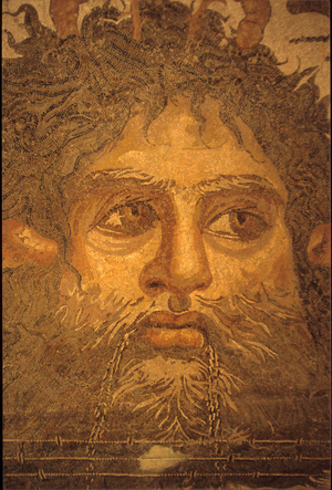 Roman mosaic of Poseidon. 2nd-3rd cent. AD.