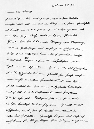 Letter from Hugo von Hofmannsthal to Richard