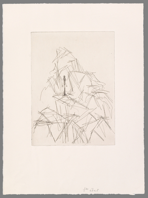 The Man in the Rocks II, 1965 (etching)