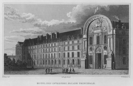 Paris, Hotel Des Invalides, Facade Principale (engraving)