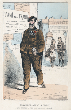 Legion des Amis de la France (coloured engraving)