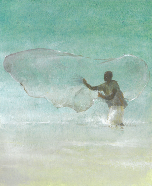 Lone Fisherman 5, 2015 (watercolour on paper)