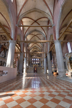 Nave of the church of Santa Maria gloriosa dei Frari, Venice, Italy (photo)