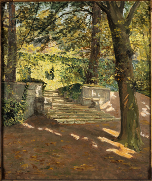 Les Anciennes Eaux de Passy (le parc Delessert), in 1911 (painting)