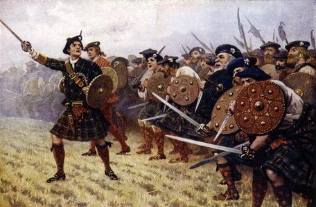 The Highlanders at The Battle Of Prestonpans (colour litho)