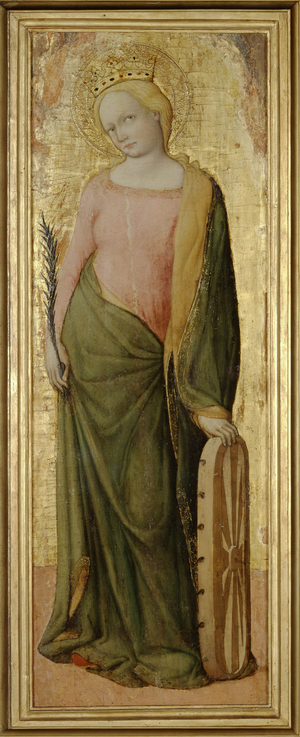 St Catherine of Alexandria, c.1443-1468 (tempera and gilding on panel)