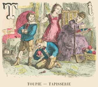 T : Toupie – Tapisserie