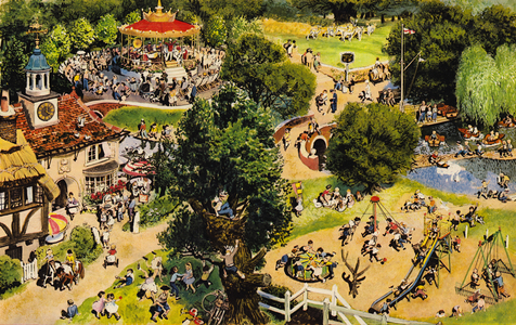 Park, England, 1960s (colour litho)