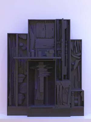 Sky Cathedral - Moon Garden Wall, 1956-1960 (painted wood)

