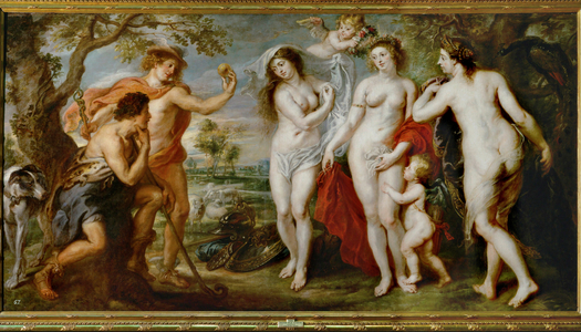 The Judgement of Paris, (painting on canvas)