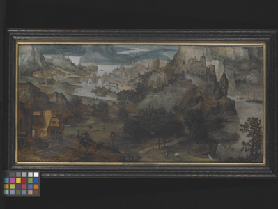 Landscape With The Flight Into Egypt (oil on wood)