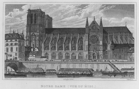 Paris, Notre Dame, Vue Du Midi (engraving)