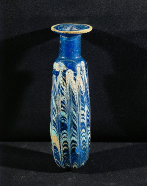 Alabastron. Glass, hand-worked Origin uncertain …