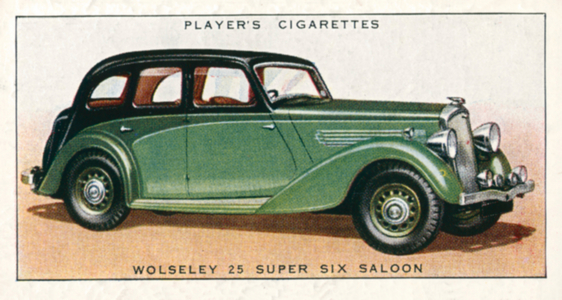 Motor Cars, c 1935: Wolseley 25 Super Six Saloon (colour litho)