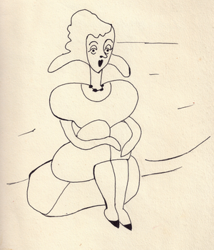 Illustration from 'Ulysses' by James Joyce, 1922, 1979 (indian ink on paper)