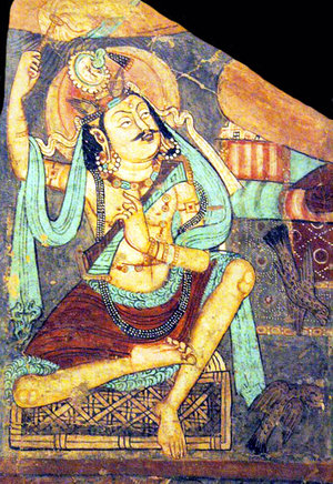 China: Portrait of a Malla prince, Kizil Thousand Buddha Caves, Xinjiang, c. 5th-6th century CE