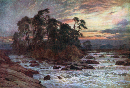 A Wild Spot, Killin, Perthshire (colour litho)