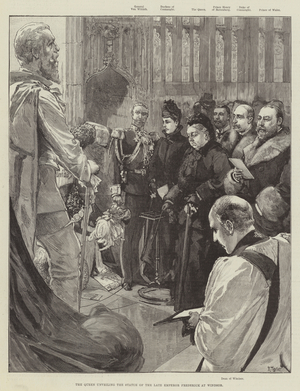 The Queen unveiling the Statue of the late Emperor Frederick at Windsor (engraving)