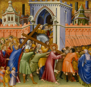 Christ on the Way to Calvary, from the Malavolti altarpiece, 1426 (tempera with gold leaf on panel)