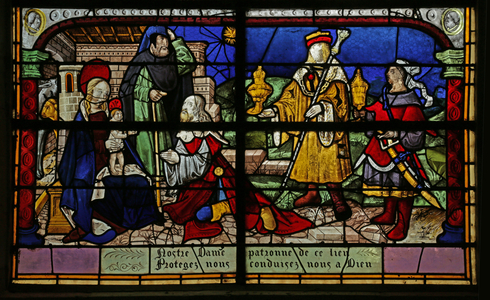 Window depicting the Adoration of the Magi, 16th-20th century (stained glass)