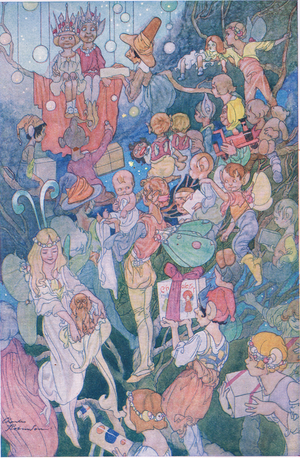 A kingdom for a night, illustration from My Magazine (Arthur Mee), c.1920-30 (colour litho)