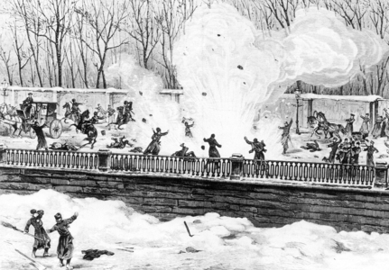 Assassination of Czar Alexander II, 1881 (b/w photo)