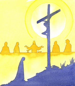 On the night before He died, Jesus instituted the Holy Eucharist, at the Last Supper, 2001 (w/c on paper)