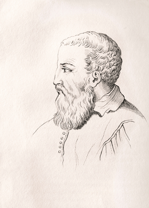 Daniele Ricciarelli, aka Daniele da Volterra, Mannerist Italian painter and sculptor, from Le Vite de' più eccellenti pittori, scultori, e architettori or Lives of the Most Excellent Painters, Sculptors, and Architects by Vasari, pub.1829.