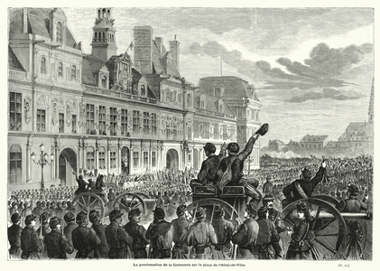 La proclamation de la Commune sur la place de l'Hotel-de-Ville (engraving)