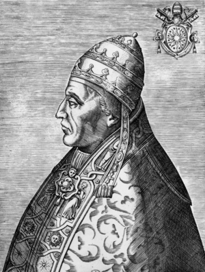 Pope Alexander V in 1409-1410 at the same time than GregoireXII and BenoitXIII