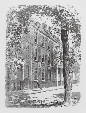 Carlyle's House, Cheyne Row, Chelsea (litho)