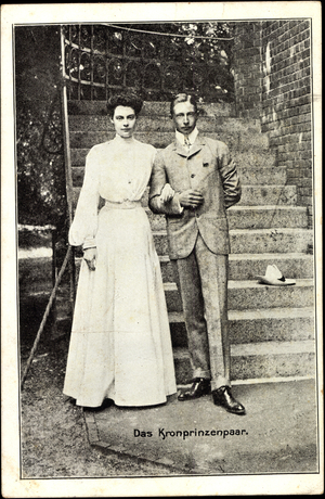 Crown Prince William of Prussia with Princess Cecilie
