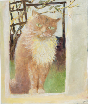 Home At The Window In The Morning, 2017 (oil on card)