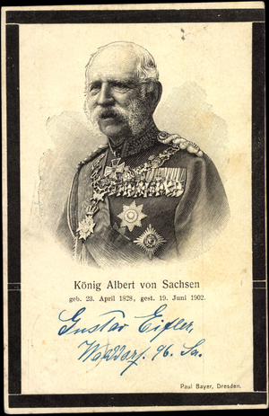 Artist King Albert of Saxony, date of death 1902